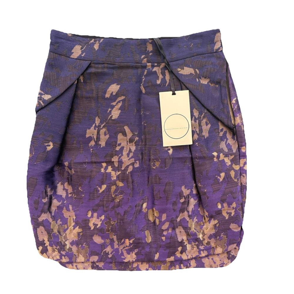 AQUILANO RIMONDI NWT Purple Silk Skirt MSRP: $900 Italian Size 44 Women’s 8/10